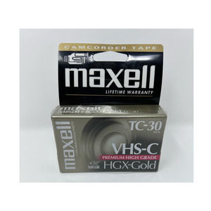 Maxell Camcorder Tape Lifetime Warranty VHSC HGX-gold TC-30 62M Premium‎ High